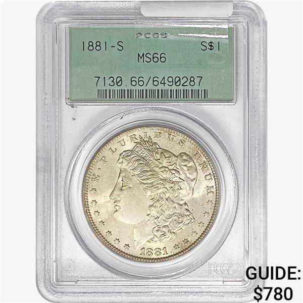 1881-S Morgan Silver Dollar PCGS MS66