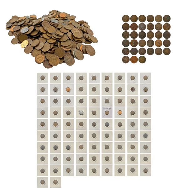 1862-1958 [887] Indian & Wheat Cent Lot