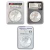 Image 1 : 1987-2021 US 1oz Silver Eagle Lot [3 Coins] PCGS/NGC PF70/69 Vaultbox; 1st Strike
