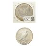 Image 2 : 1878-CC, 1928 Key Date Morgan, Peace Dollars [2 Coins]