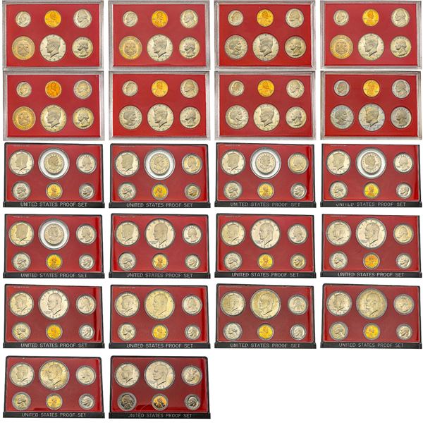 1973-1982 US Proof Sets Lot [152 Coins]
