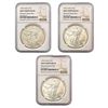 Image 1 : [3] 1992 Silver Eagle NGC/PGA MS69 Mint Error