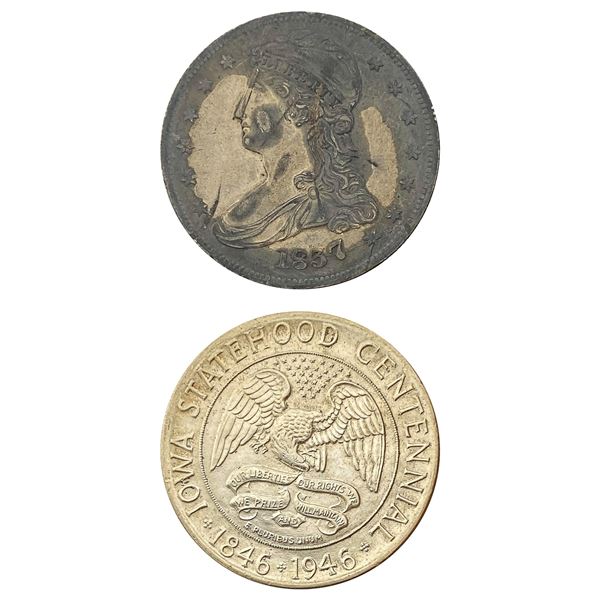 [2]1837 & 1946 Capped Bust/Iowa Commem. Halves