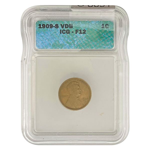 1909-S VDB Wheat Cent ICG F12