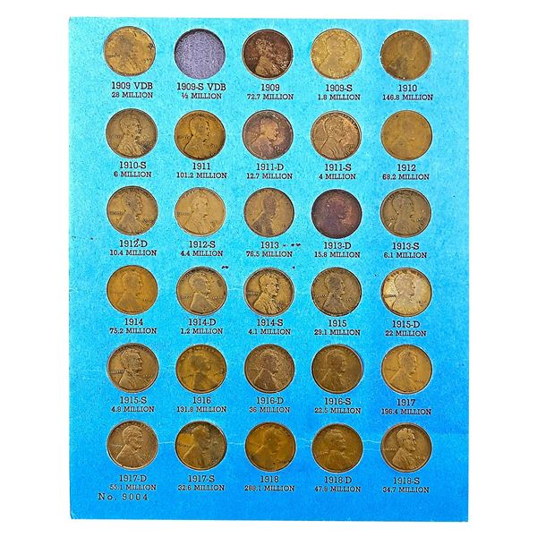 1909-1975 [176] Lincoln Cent Albums [No 1909-S VDB]