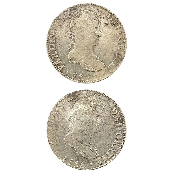 [2]1818 & 1820 Spanish 8 Reales