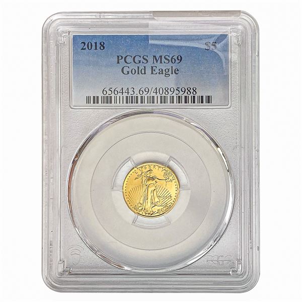 2018 1/10oz $5 AGE PCGS MS69