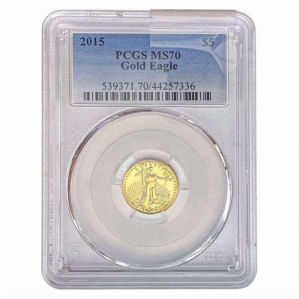 2015 1/10oz $5 AGE PCGS MS70