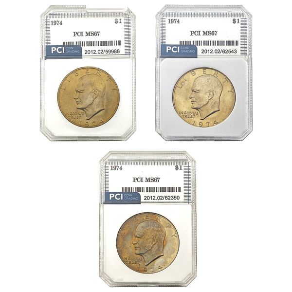[3]1974 Eisenhower Silver Dollar PCI MS67