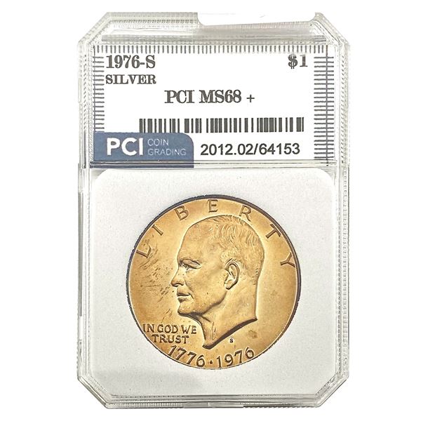 1976-S Eisenhower Silver Dollar PCI MS68+