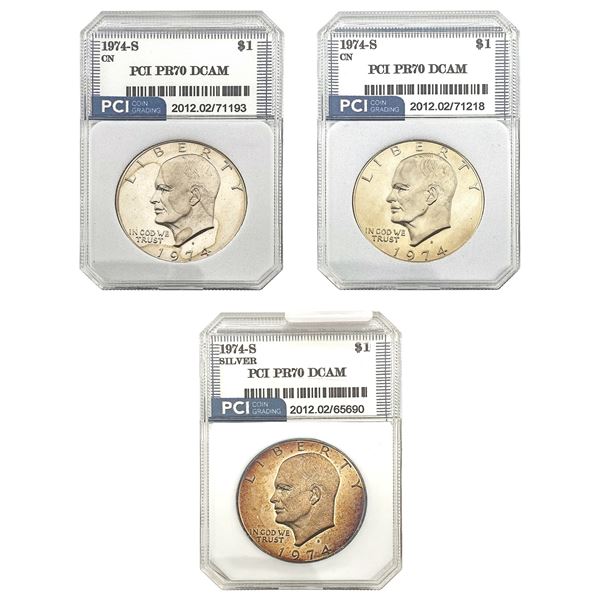 [3]1974-S Eisenhower Silver Dollar PCI PR70 DCAM