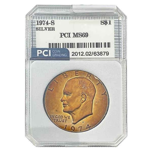 1974-S Eisenhower Silver Dollar PCI MS69