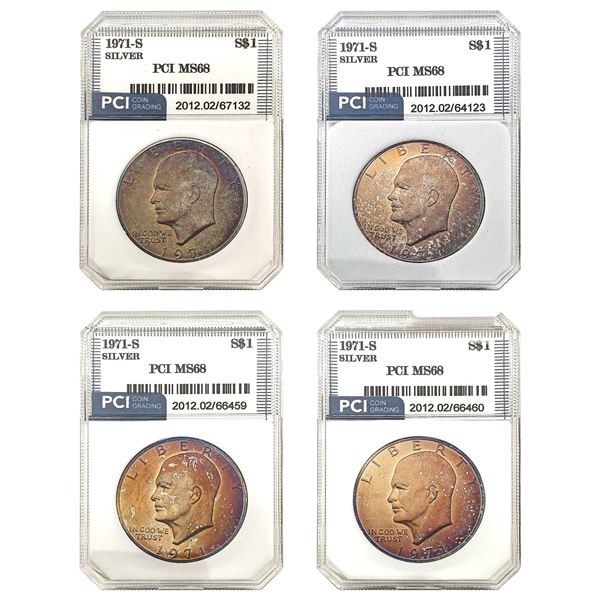 [4]1971-S Eisenhower Silver Dollar PCI MS68