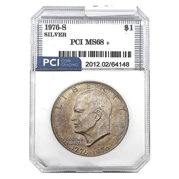 1976-S Eisenhower Silver Dollar PCI MS68+