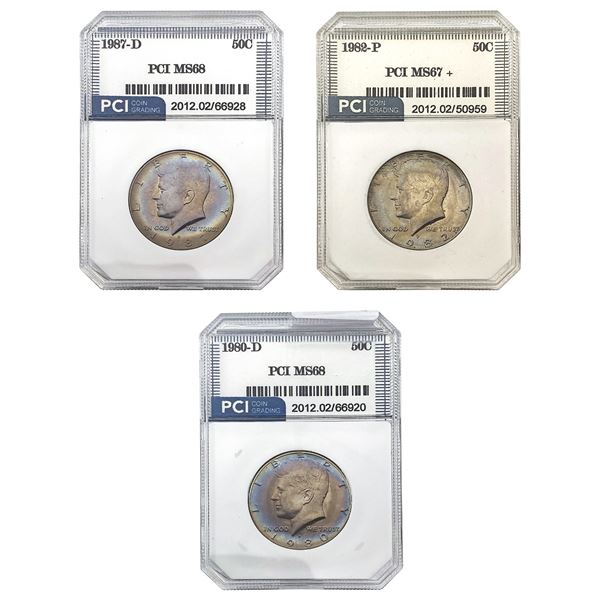 [3]1980-1987 Eisenhower Silver Dollar PCI MS67-68