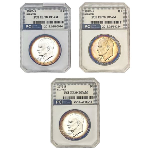 [3]1972-S Eisenhower Silver Dollar PCI PR70 DCAM