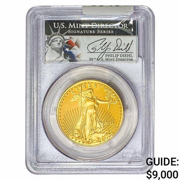2011-W 1oz $50 AGE PCGS PR70 DCAM