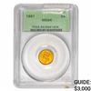 Image 1 : 1861 Rare Gold Dollar PCGS MS64