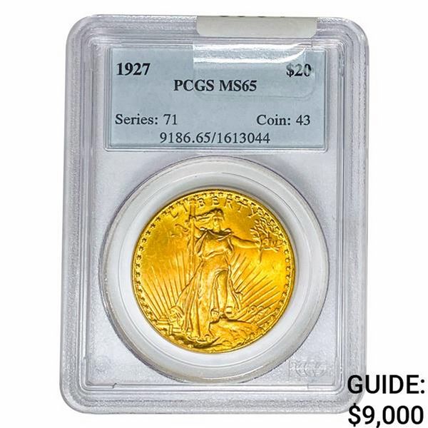 1927 $20 Gold Double Eagle PCGS MS65