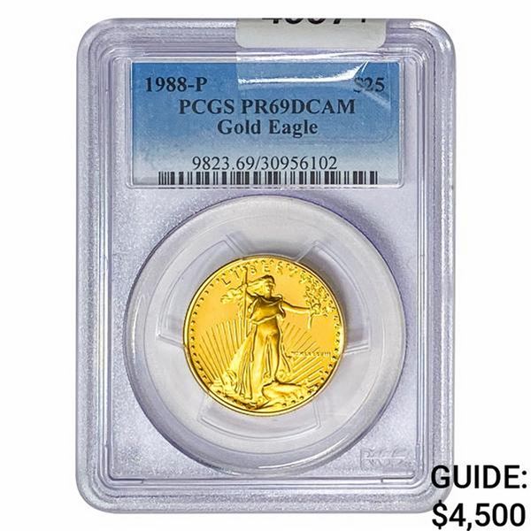 1988-P 1/2oz $25 AGE PCGS PR69 DCAM