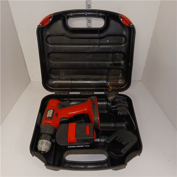 Black & Decker 14.4V Cordless Drill and Charger and Battery