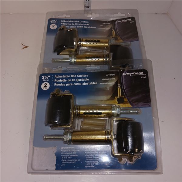 Set of 4 Adjustable Bed Castors New