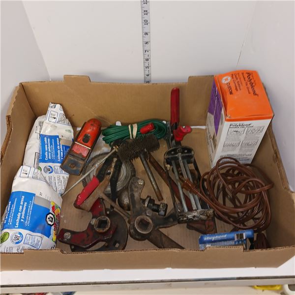 Large Fruit Flat of Antique/Vintage Tools + Other Estate Goodies