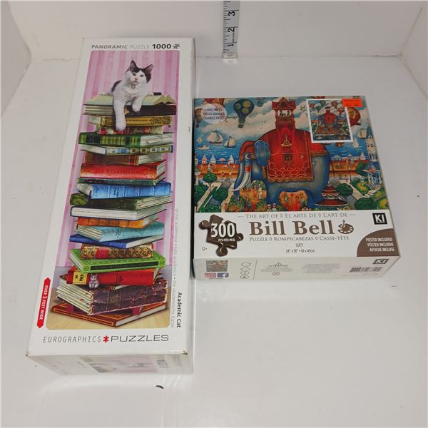 Lot of 2 Quality Puzzles - Unverified if complete - Estate