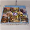 Image 1 : Estate Lot of 8 Thomas Kinkade Puzzles - Only 2 opened and done, no missing pieces