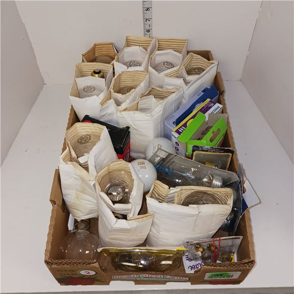 Fruit Flat of Various Light Bulbs