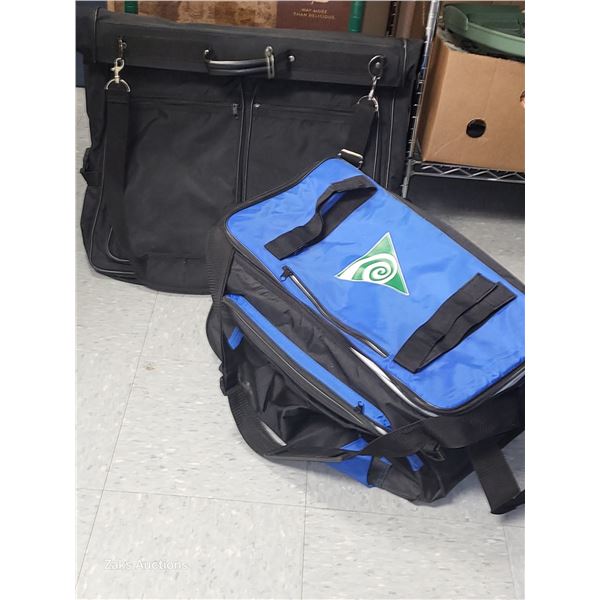 Quality Travel Garment Bag + Quality Insulated Ball Game Cooler on Wheels