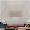 Image 1 : Lot of 2 Large Clean Plastic Totes (only 1 Lid)