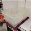 Image 2 : Lot of 2 Large Clean Plastic Totes (only 1 Lid)