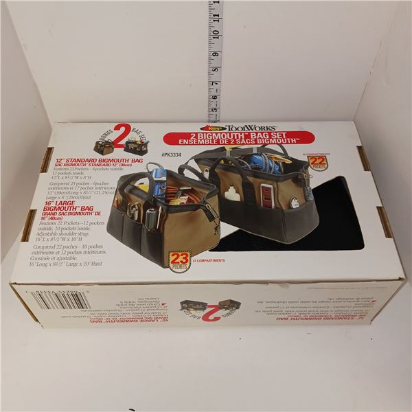 Boxed Tool Works 2 Bigmouth Bag Set - 12 inches & 16 inches