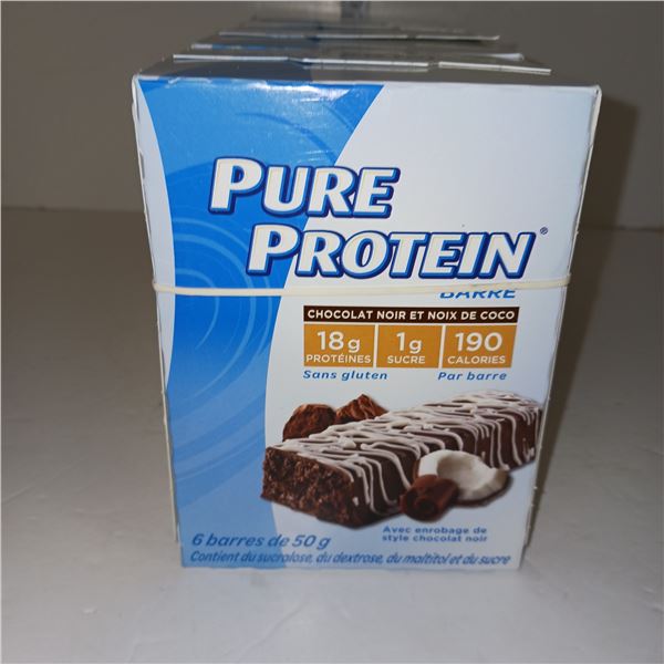 Lot of 4 Pure Protein Bars (6 in each box) - BB APR 2024
