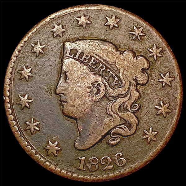 1826 Coronet Head Large Cent NICELY CIRCULATED