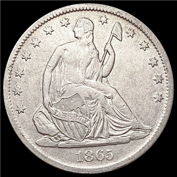1865-S Seated Liberty Half Dollar LIGHTLY CIRCULAT