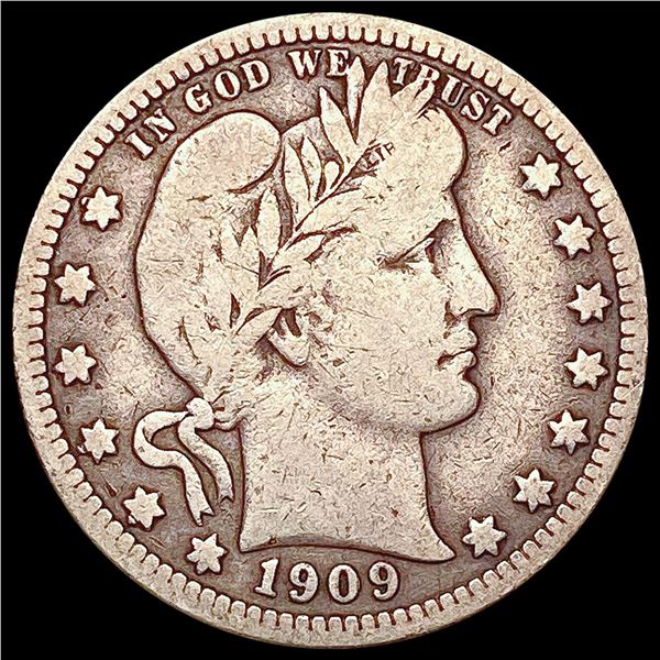1909-O Barber Quarter LIGHTLY CIRCULATED