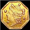Image 1 : 1854 Octagonal California Gold Quarter HIGH GRADE