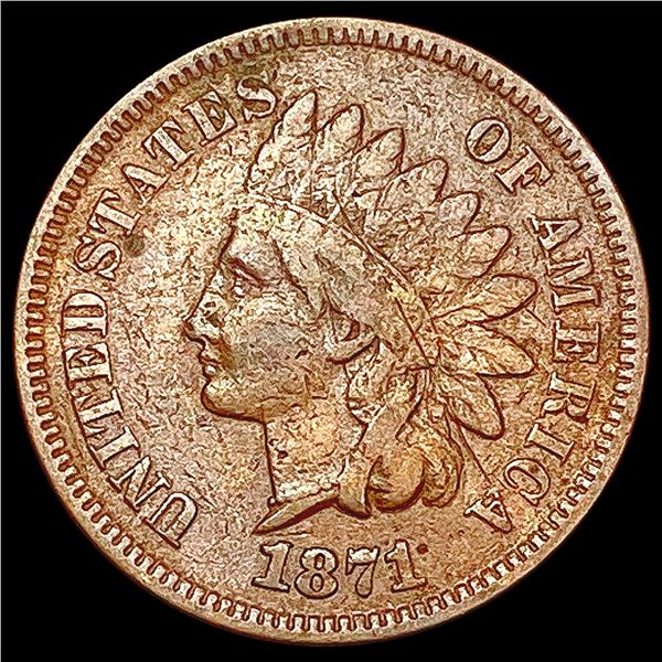 1871 Indian Head Cent LIGHTLY CIRCULATED