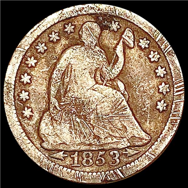 1853 Seated Liberty Half Dime NICELY CIRCULATED