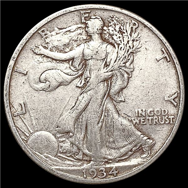 1934-S Walking Liberty Half Dollar CLOSELY UNCIRCU