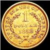 Image 2 : 1852 Rare Gold Dollar NEARLY UNCIRCULATED