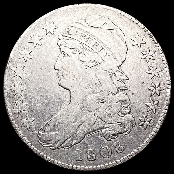 1808 Capped Bust Half Dollar LIGHTLY CIRCULATED