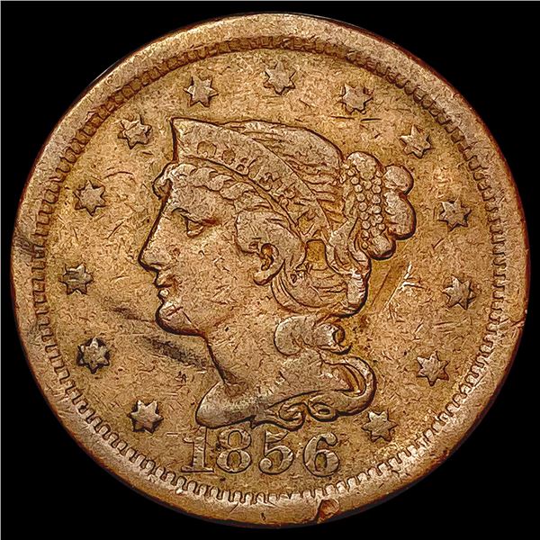 1856 Braided Hair Large Cent NEARLY UNCIRCULATED