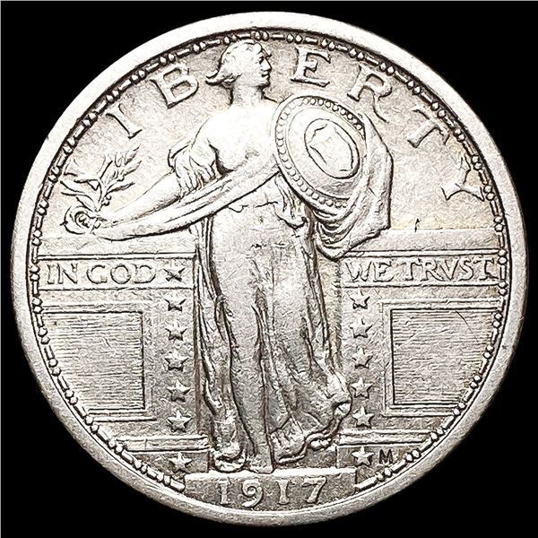 1917 T1 Standing Liberty Quarter CLOSELY UNCIRCULA