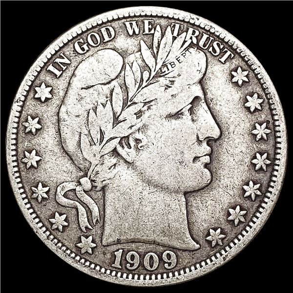 1909 Barber Half Dollar LIGHTLY CIRCULATED