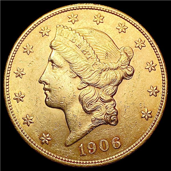 1906-S $20 Gold Double Eagle CHOICE AU