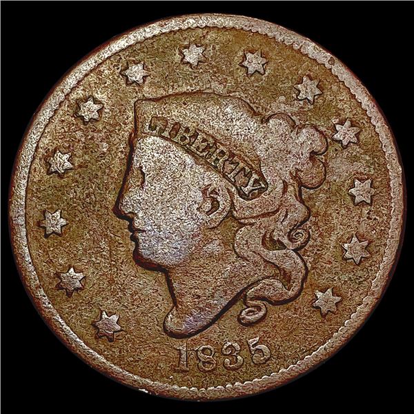 1835 Coronet Head Large Cent NICELY CIRCULATED