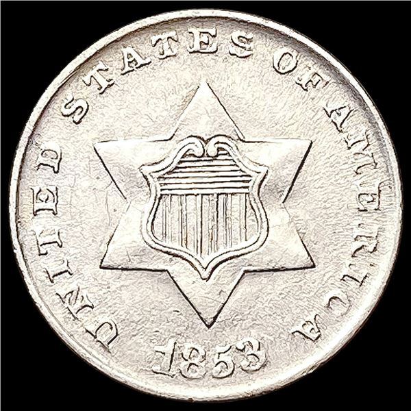 1853 Silver Three Cent UNCIRCULATED